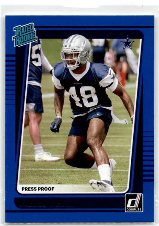 2021 Donruss #317 Jabril Cox Press Proof Blue NM