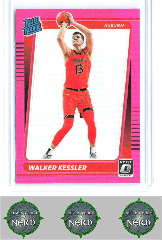 2022 Panini Chronicles Draft Picks #23 Walker Kessler Donruss Rated Rookies Pink