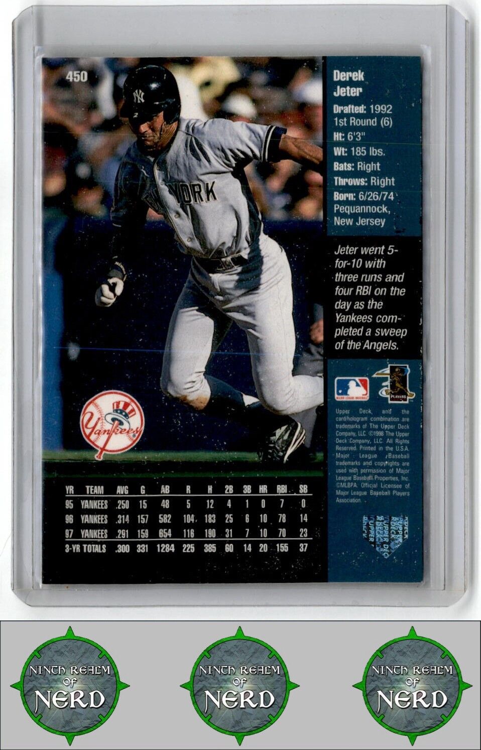 1998 Upper Deck #450 Derek Jeter