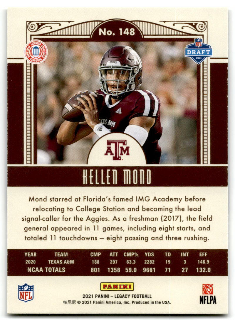 2021 Panini Legacy #148 Kellen Mond NM