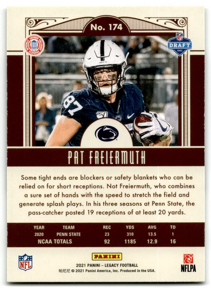 2021 Panini Legacy #174 Pat Freiermuth NM