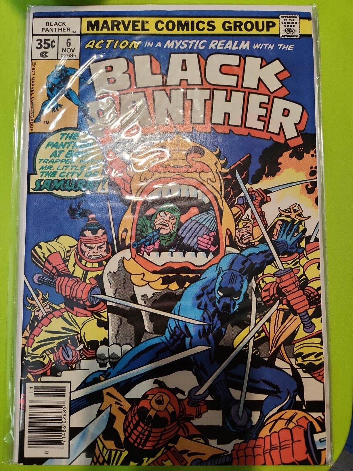 Black Panther #6, Art and Story by Jack Kirby, Newsstand (1977)