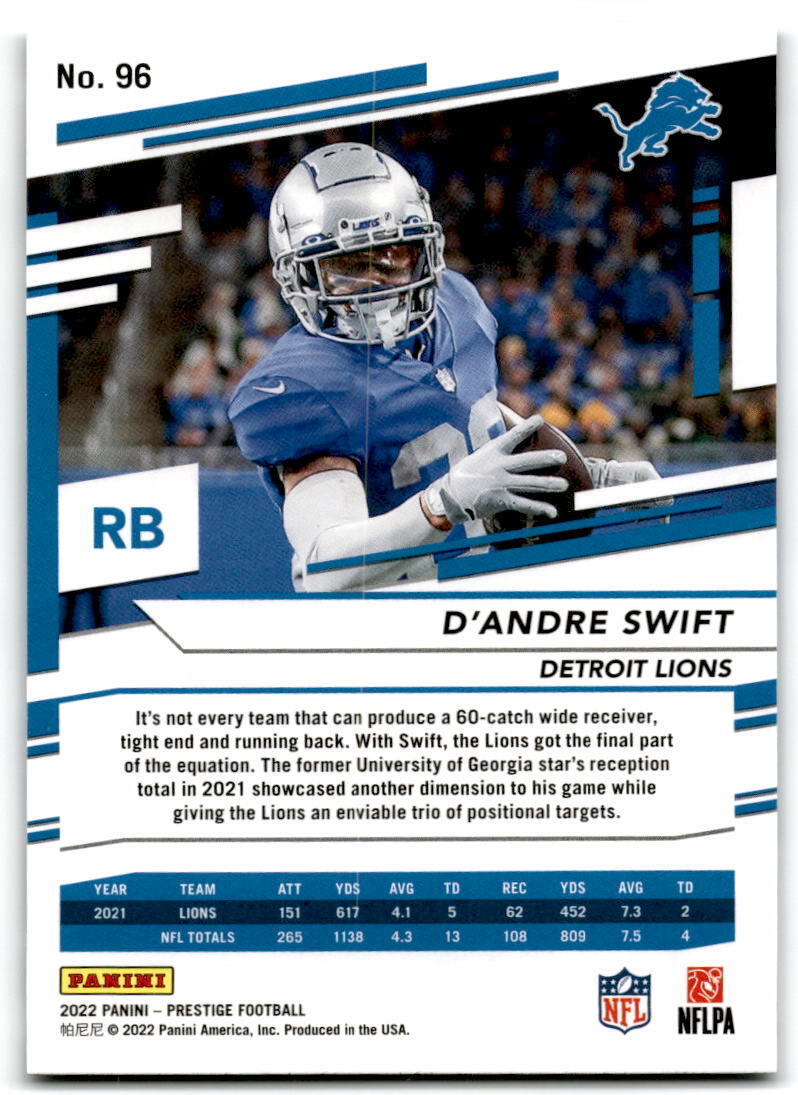 2022 Panini Prestige #96 D'Andre Swift NM