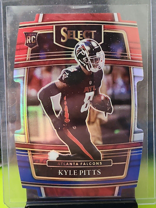 2021 Select Concourse Red White Blue Prizm Die Cut Kyle Pitts Rookie Card 