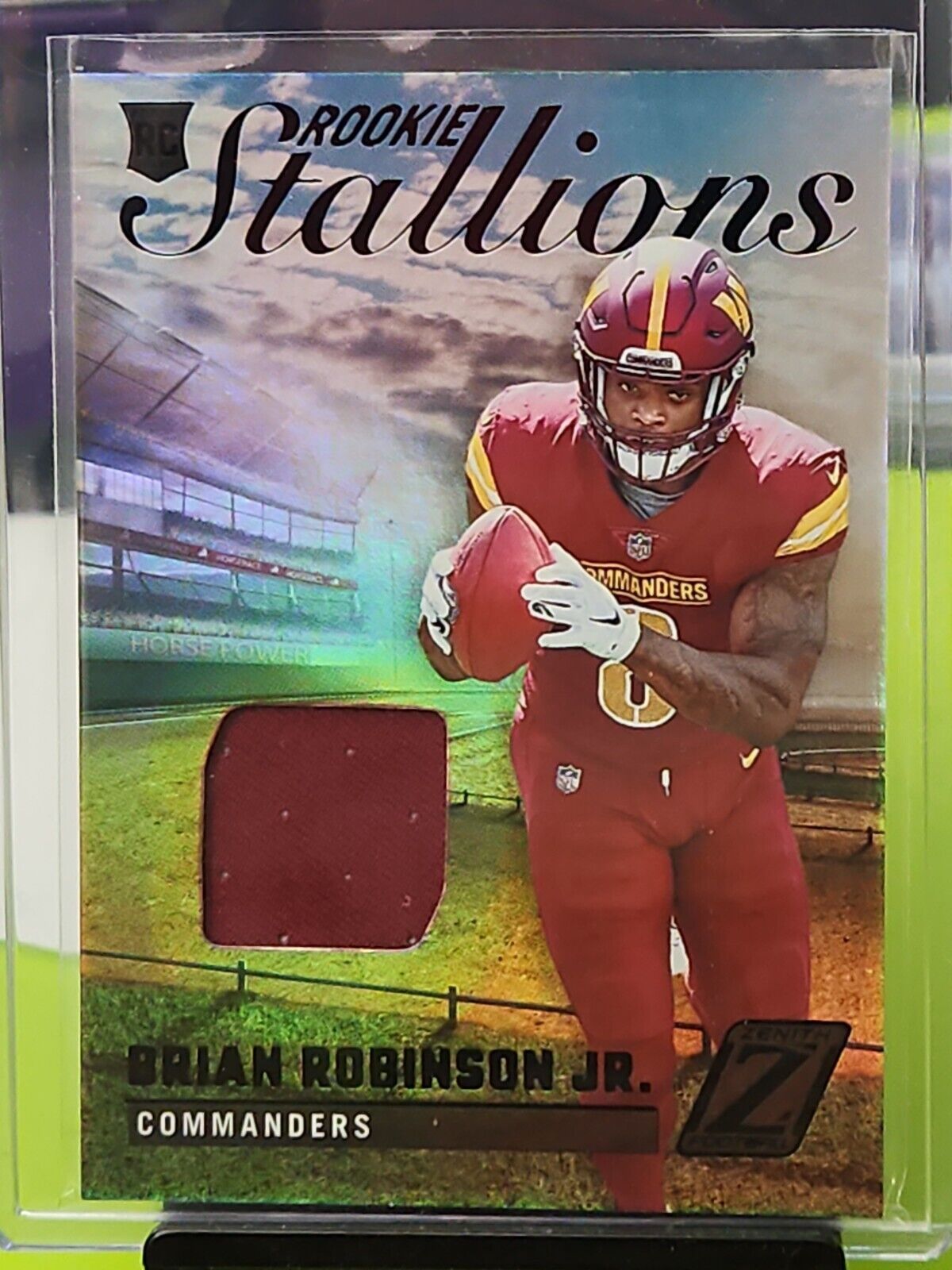 2022 Zenith - BRIAN ROBINSON JR - Rookie Stallions - RELIC - Commanders RC