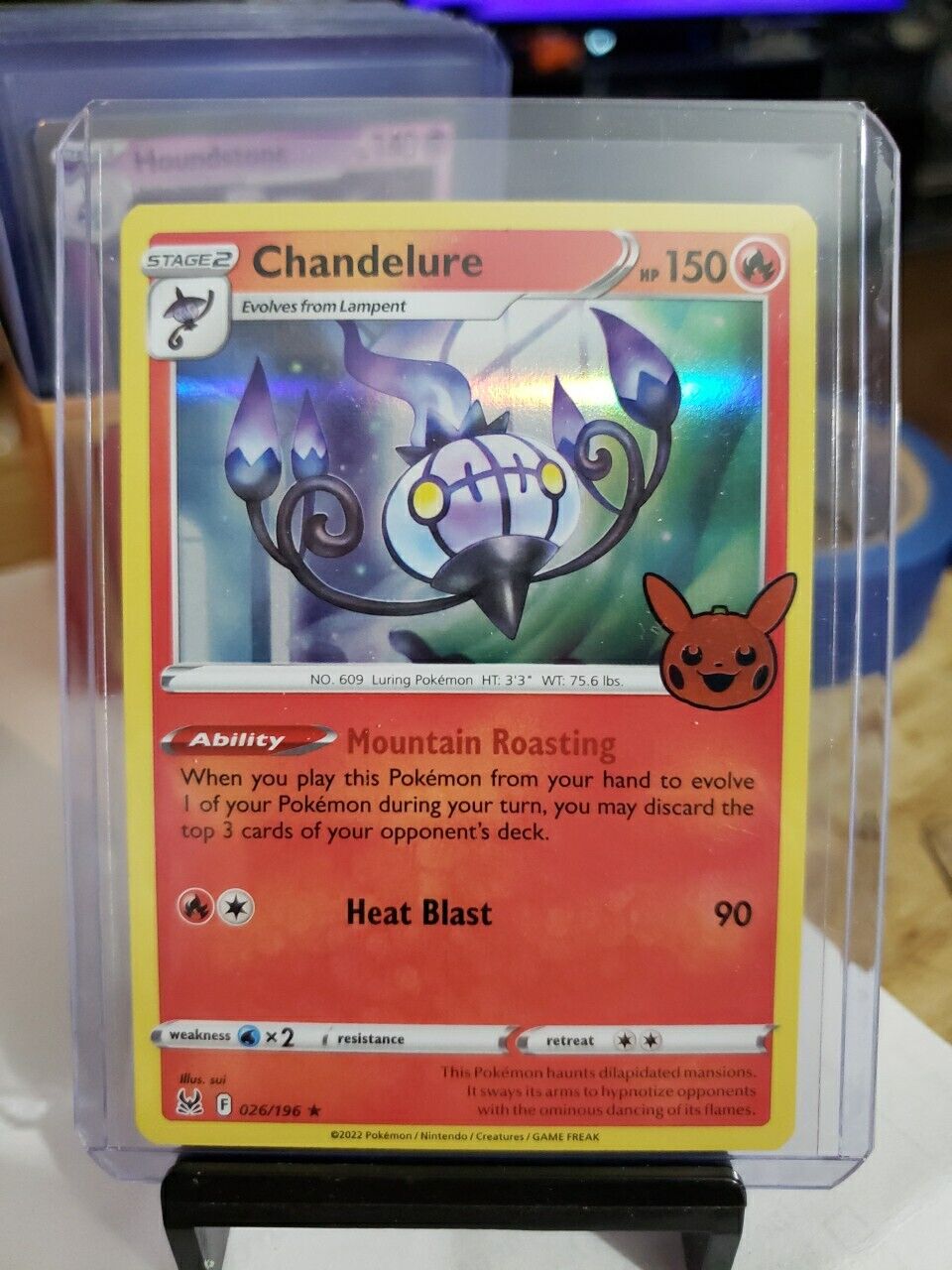 Chandelure - Trick Or Trade 2023 - Lost Origin STAMPED Holo Promo Card