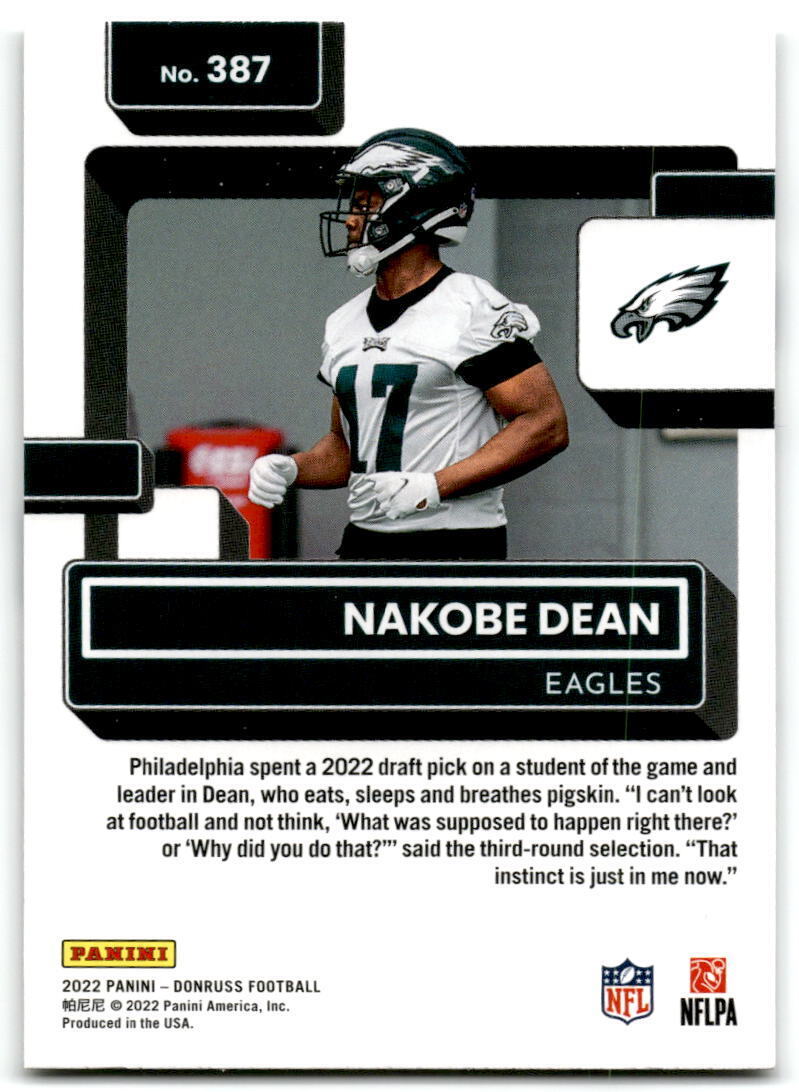 2022 Donruss #387 Nakobe Dean NM