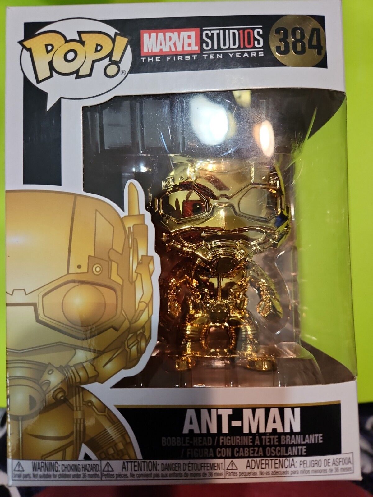 Funko POP! Marvel Studio's 10th: Gold Chrome Ant-man #384 