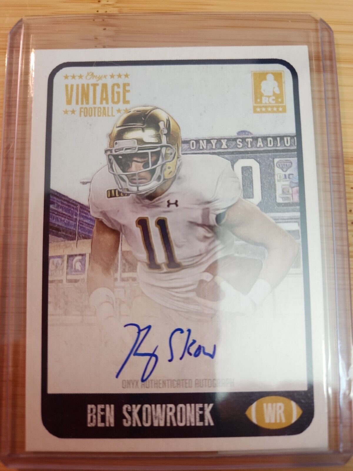 Ben Skowronek RC Blue Auto /400 2021 Onyx Vintage Football