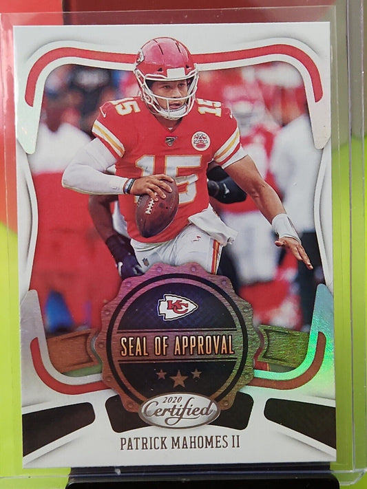 Patrick Mahomes II 2020 Certified Seal of Approval Football Card