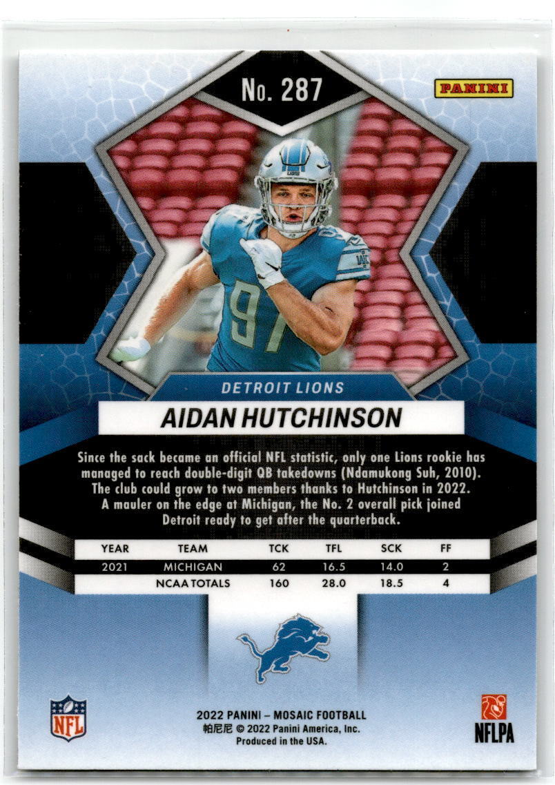 2022 Panini Mosaic #287 Aidan Hutchinson NM