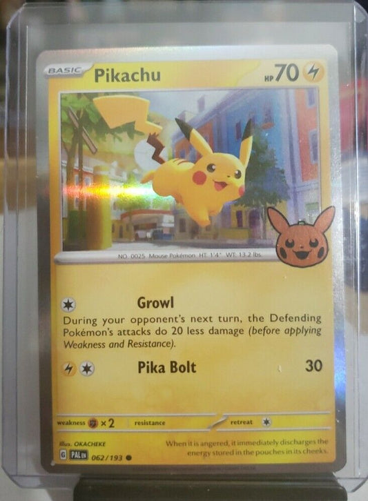 Pokemon Card PIKACHU 062/193 Trick or Trade 2023 with Halloween Stamp Holo