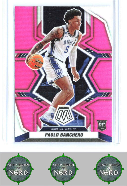 2022 Panini Chronicles Draft Picks #3 Paolo Banchero Mosaic Pink