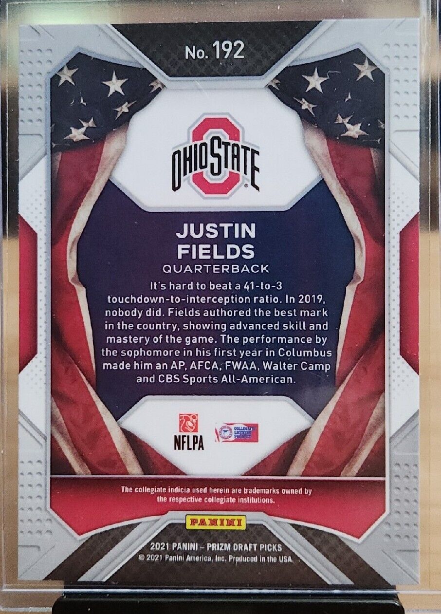 Justin Fields ROOKIE CARD "All-Americans" 2021 Panini Prizm Draft Picks #192 RC