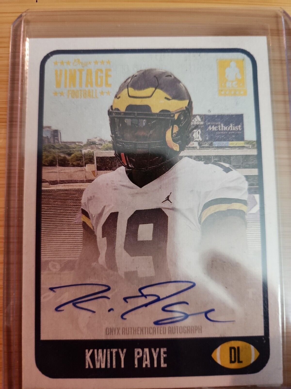 Kwity Paye 2021 Onyx Vintage Football Blue auto /400