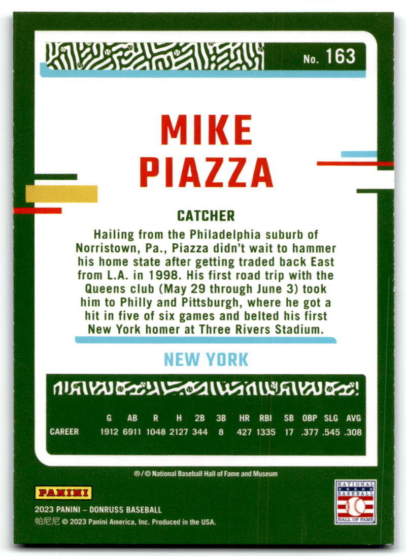 2023 Donruss #163 Mike Piazza Holo Blue NM