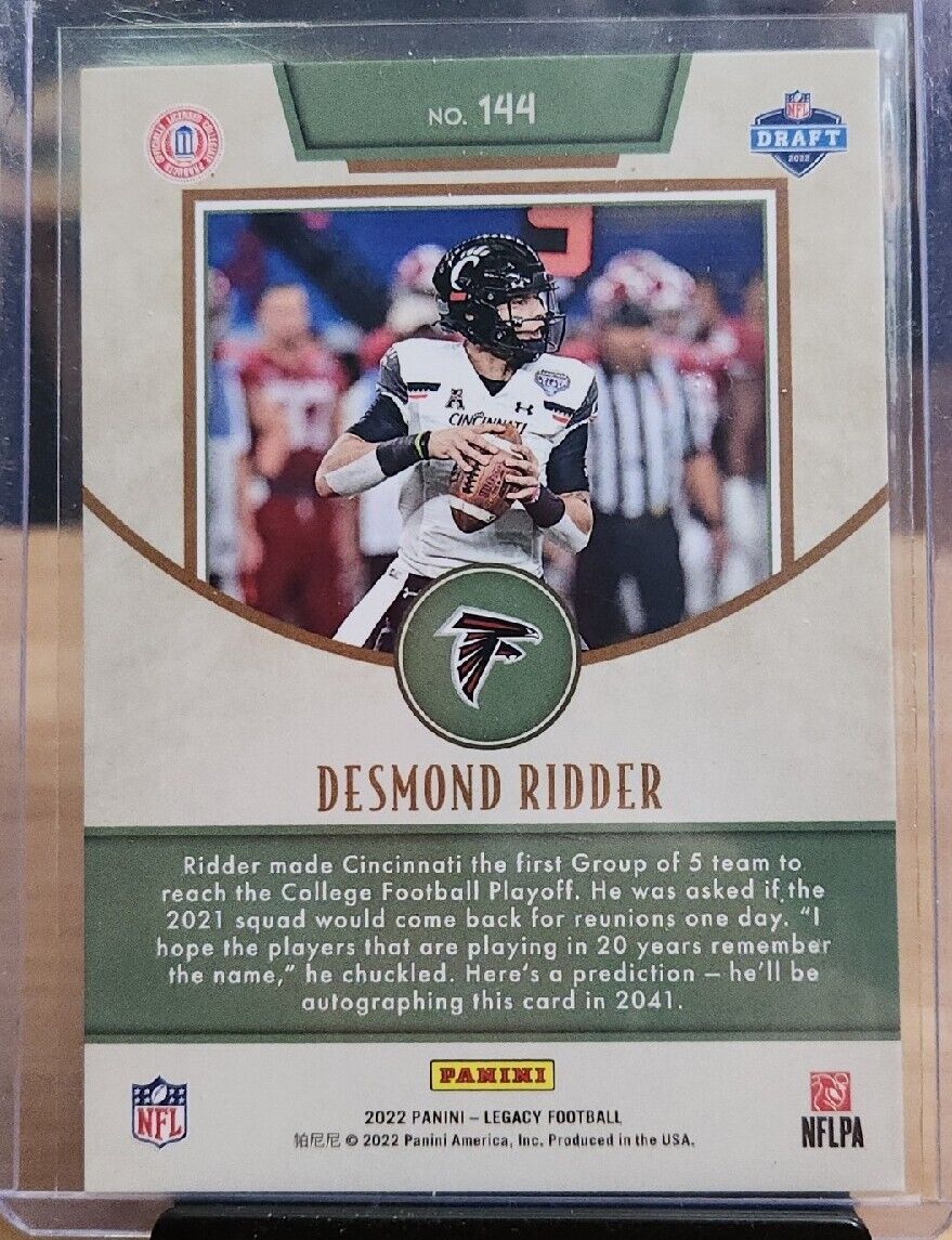 2022 PANINI LEGACY #144 DESMOND RIDDER ROOKIE ATLANTA FALCONS FOOTBALL