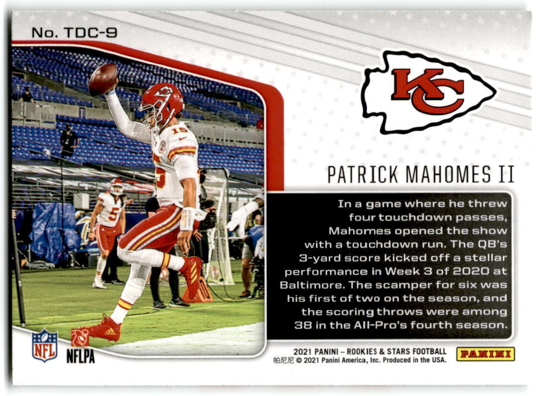 2021 Panini Rookies & Stars #TDC-9 Patrick Mahomes II Touchdown Club NM