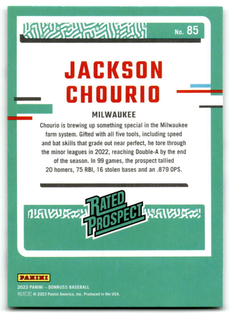 2023 Donruss #85 Jackson Chourio NM