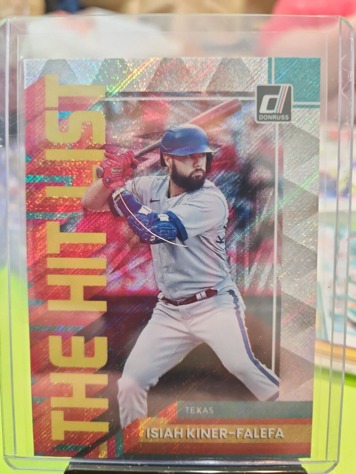 Isiah Kiner-Falefa SP 2022 Donruss The Hit List Rapture #THL-9 New York Yankees