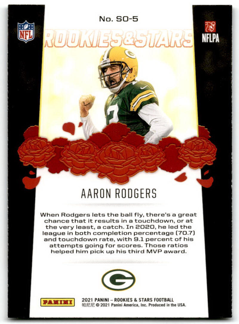 2021 Panini Rookies & Stars #SO-5 Aaron Rodgers Standing Ovation NM