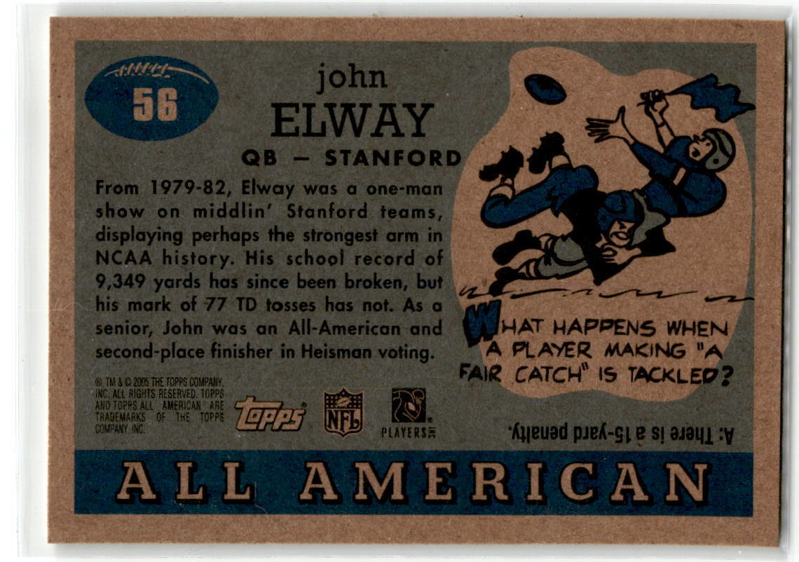 2005 Topps All American #56 John Elway NM