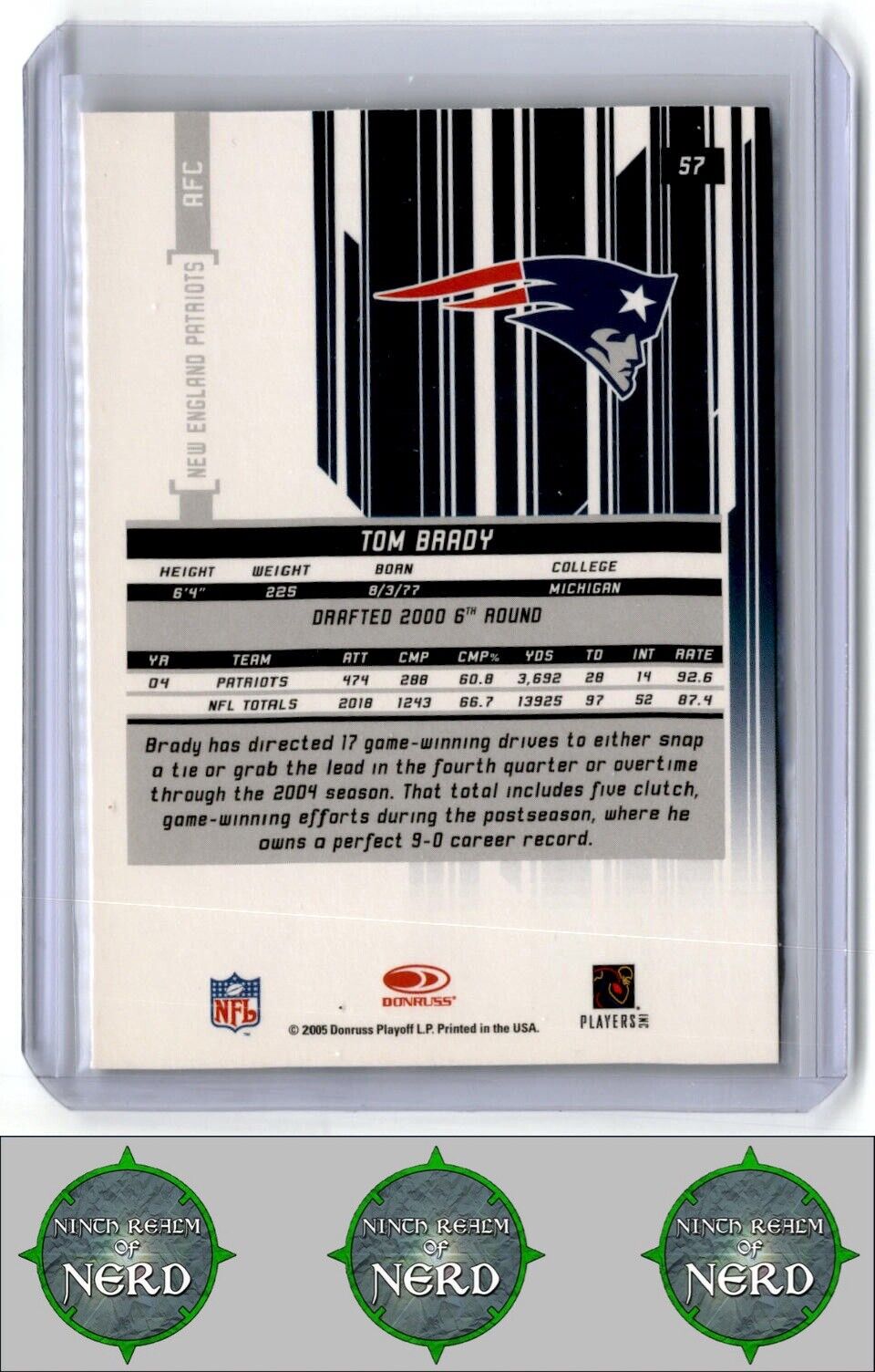 2005 Leaf Rookies & Stars #57 Tom Brady