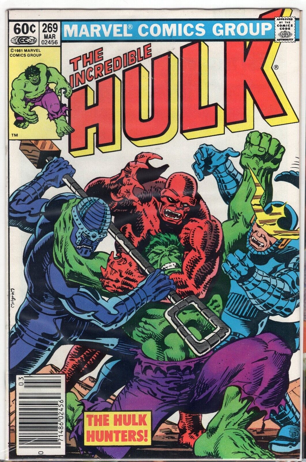 Incredible Hulk 269 🔑1st App HULK HUNTERS🔥1st App BEREET🔥1982 Comics🔥VF+