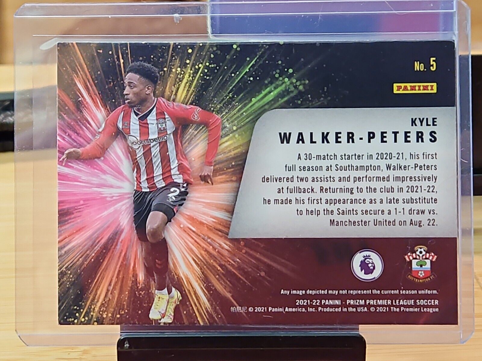 2021-22 Panini Prizm Premier League KYLE WALKER-PETERS Fireworks Southampton