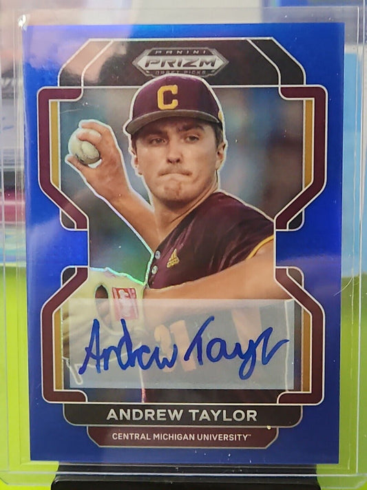 ANDREW TAYLOR BLUE AUTO /99 2022 PRIZM DRAFT PICKS ASTROS