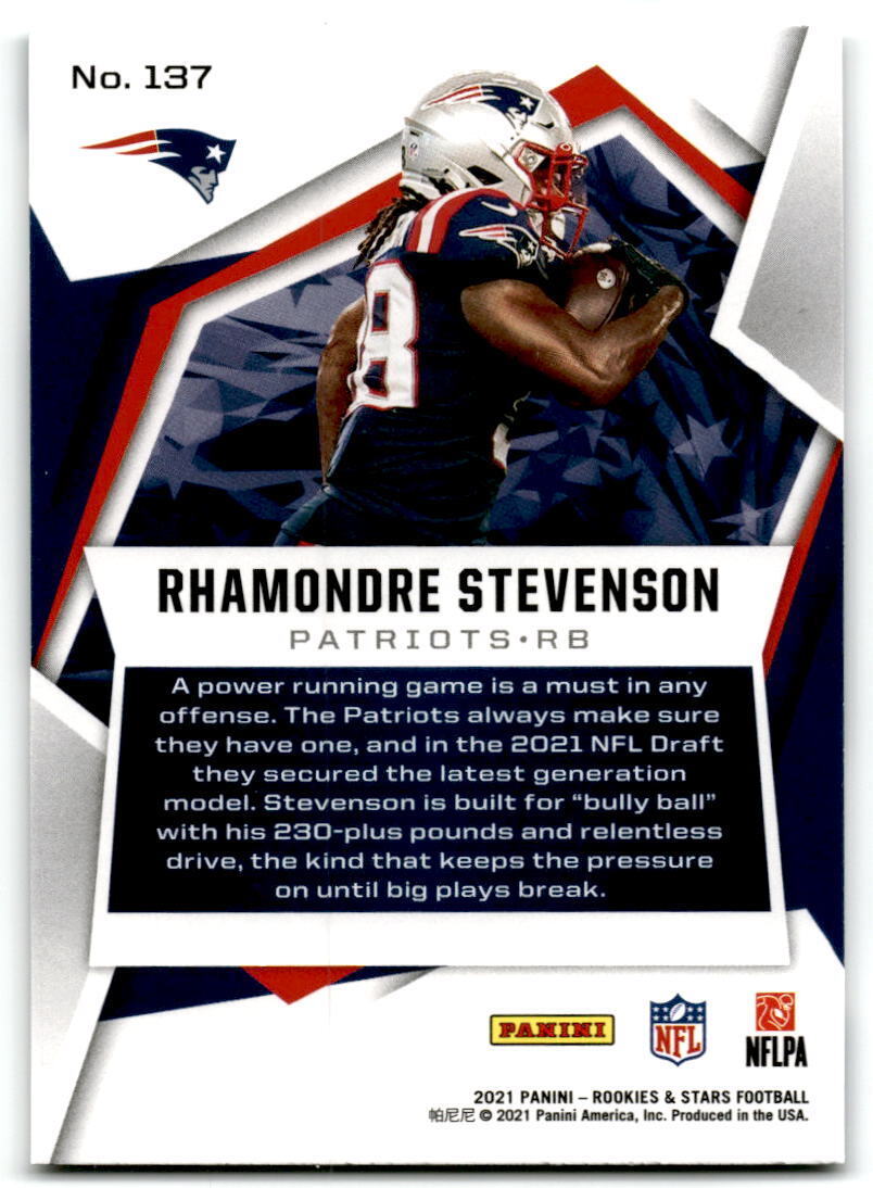 2021 Panini Rookies & Stars #137 Rhamondre Stevenson Green NM