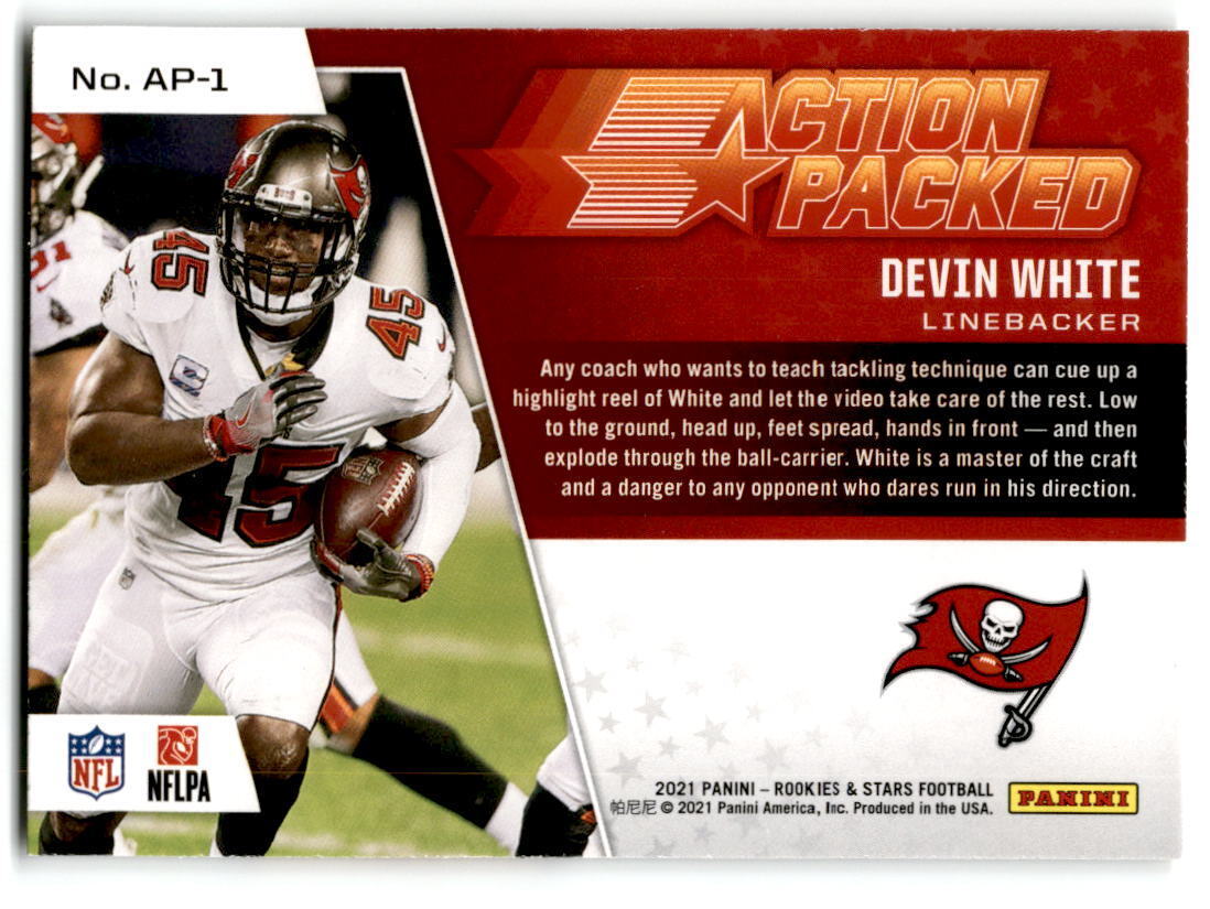 2021 Panini Rookies & Stars #AP-1 Devin White Action Packed nm