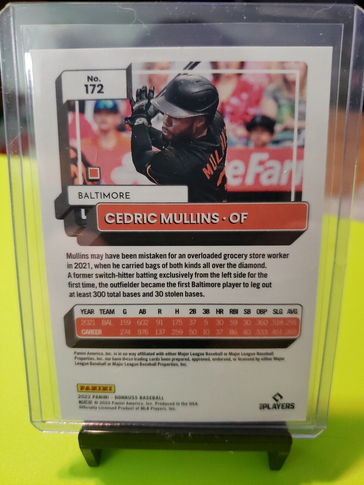 Cedric Mullins 2022 Donruss #172 ON FIRE Parallel #/75