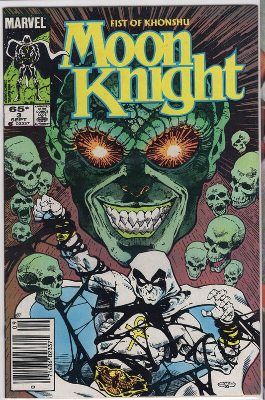 Moon Knight #3 Marvel Comic Book Sept 1985  Newsstand "Fist of Khonshu" Morpheus