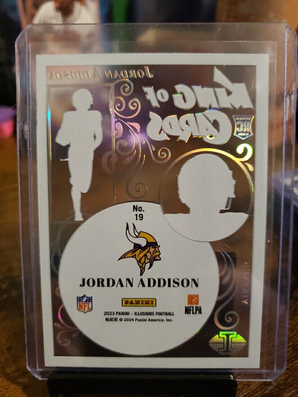 2023 Panini Illusions Jordan Addison  Kings of Cards Insert Green RC #19 Vikings