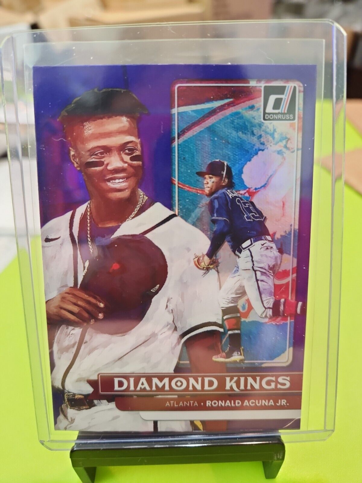 2022 Donruss Optic FOTL #16 Ron Acuna Jr Diamond Kings Purple