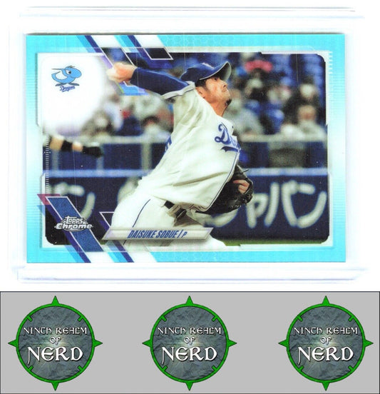 2021 Topps Chrome NPB #23 Daisuke Sobue Aqua Refractor #/199