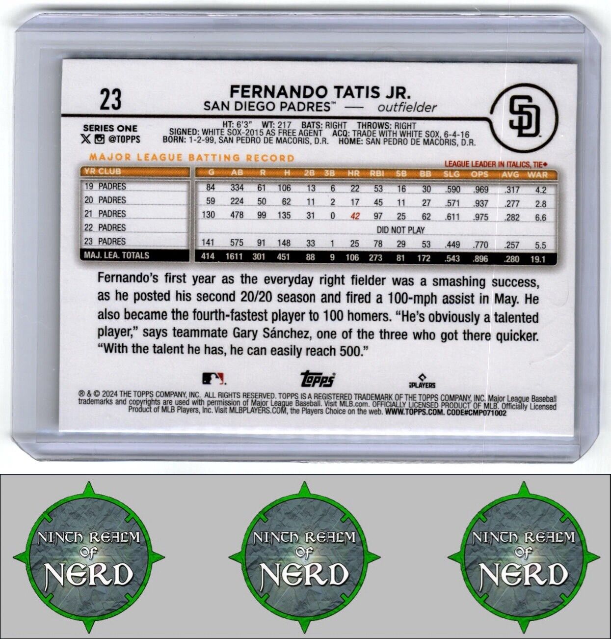 2024 Topps Stars of the National League #NL-16 Fernando Tatis Jr.