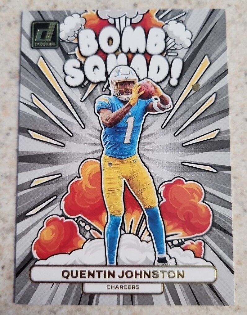 Quentin Johnston 2023 Donruss Rookie BOMB SQUAD! RC Los Angeles Chargers N6