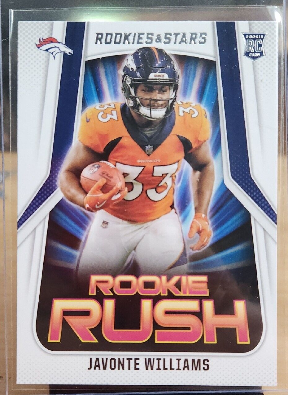 2021 Rookies and Stars - JAVONTE WILLIAMS - Rookie Rush - Denver Broncos RC