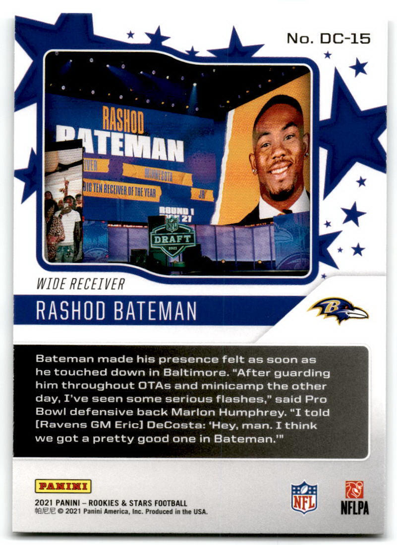 2021 Panini Rookies & Stars #DC-15 Rashod Bateman Draft Class NM