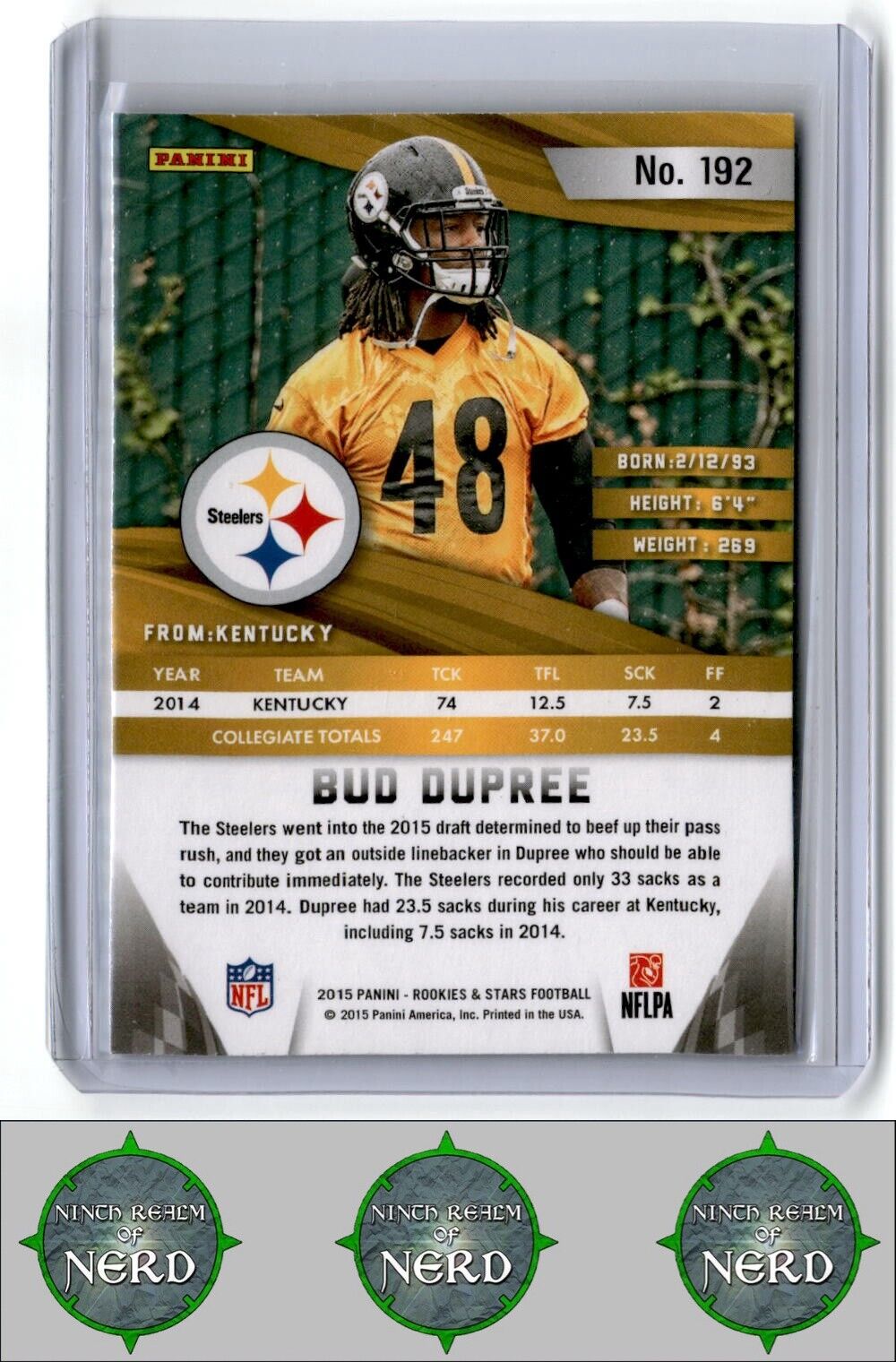 2015 Panini Rookies & Stars #192 Bud Dupree Red #/299