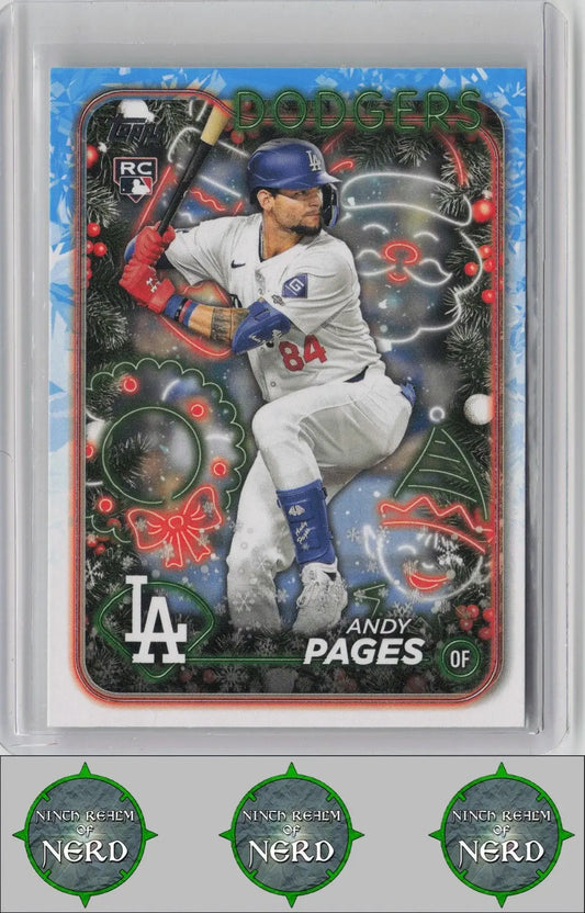 Andy Pages 2024 Topps Holiday #H103 RC Los Angeles Dodgers