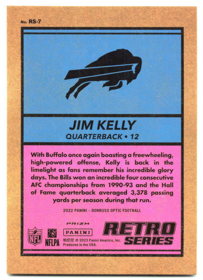 2022 Donruss Optic #RS-7 Jim Kelly NM