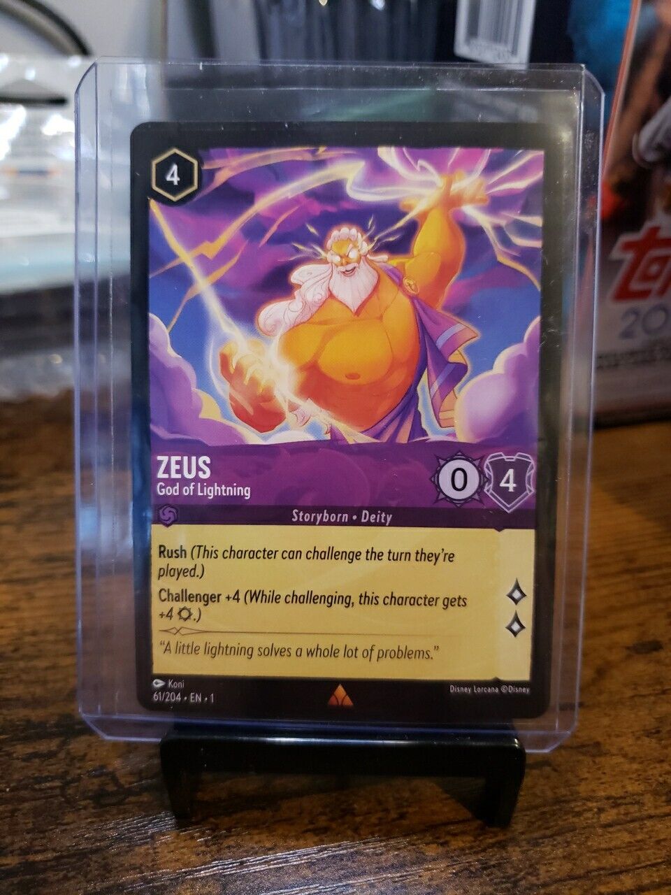 Zeus God of Lightning 61/204 Non Foil Rare Disney Lorcana NM