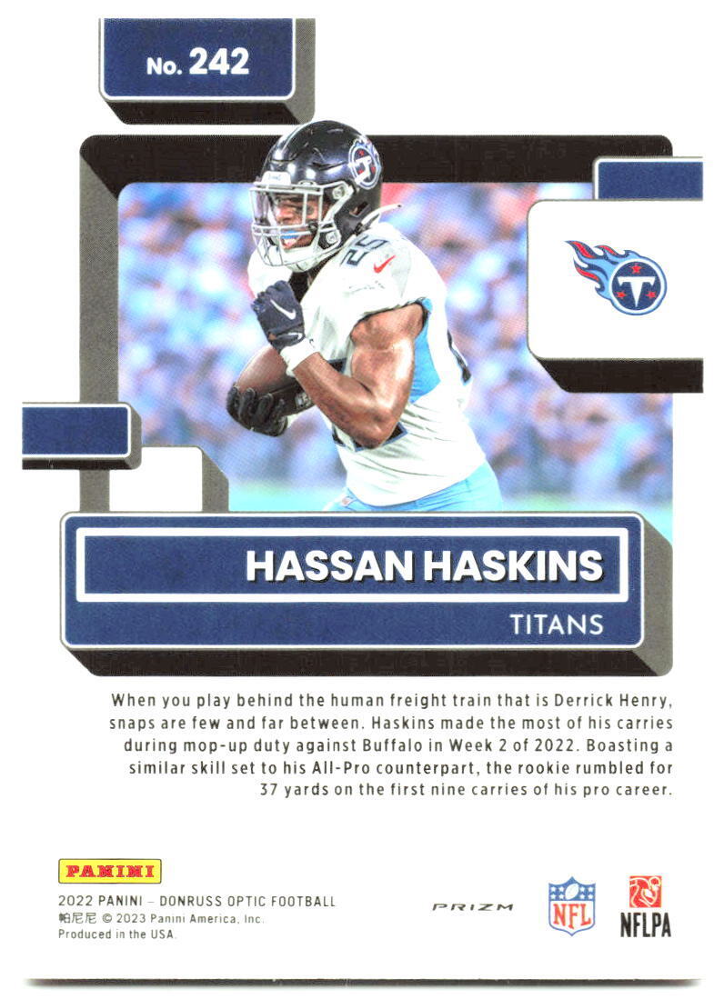 2022 Donruss Optic #242 Hassan Haskins pink NM