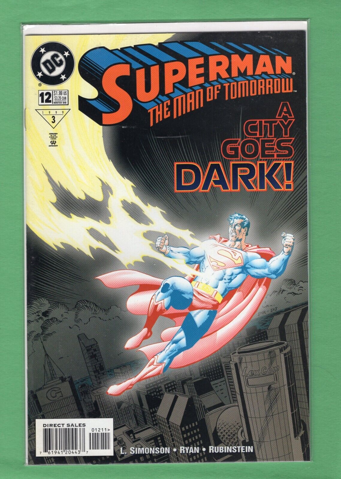 Superman The Man of Tommorow #12 City Goes Dark! DC Comics Book