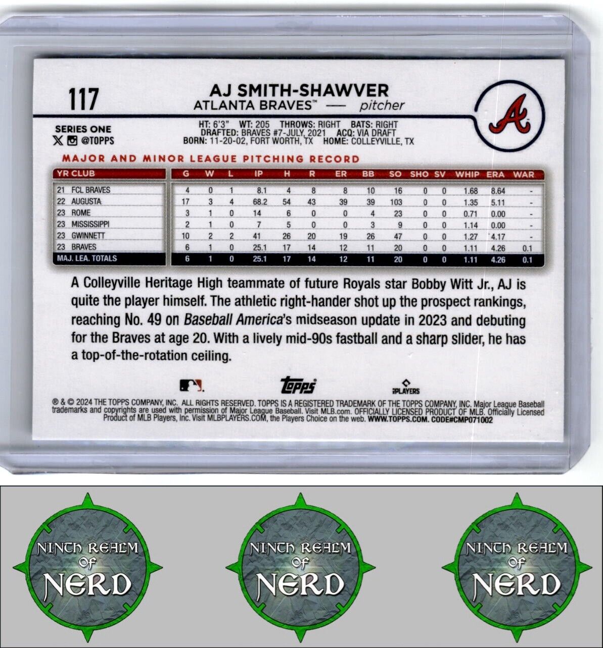 2024 Topps #117 AJ Smith-Shawver