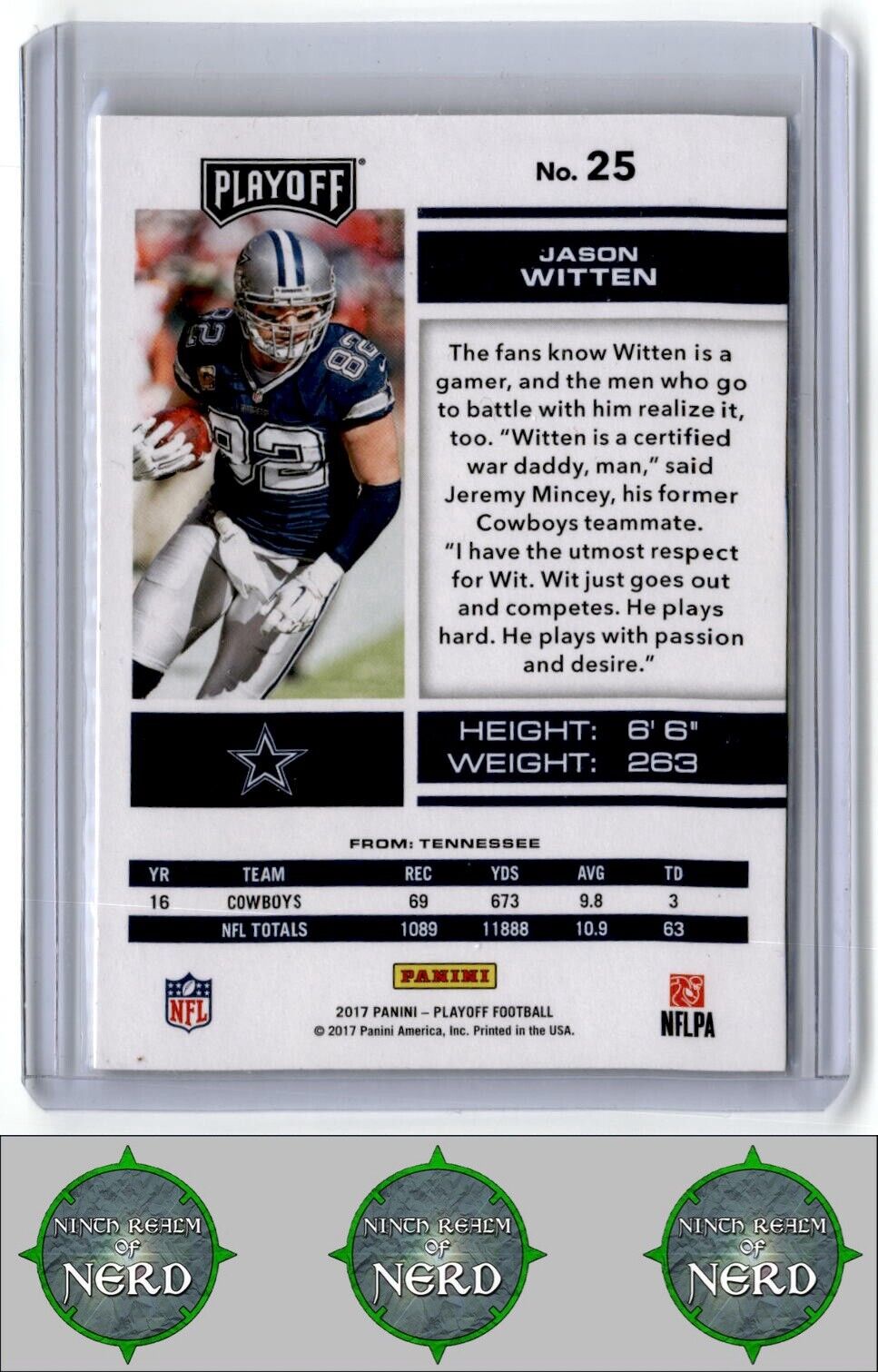 2017 Panini Playoff #25 Jason Witten Red Zone