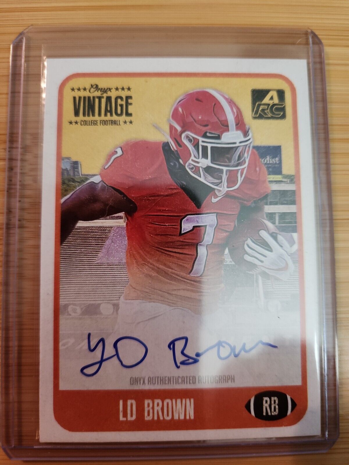 LD Brown 2021 Onyx Vintage Auto Autograph /400 Oklahoma State Cowboys